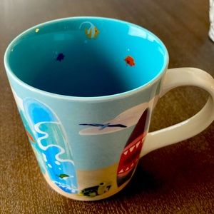 Starbucks 2010 Hawaii coffee mug, surfboard shark